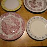 Set of 12 different flat plates