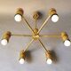 Luster 6 Italian gilded brass fires 1970