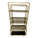 1970s vintage Italian design brass and glass shelf