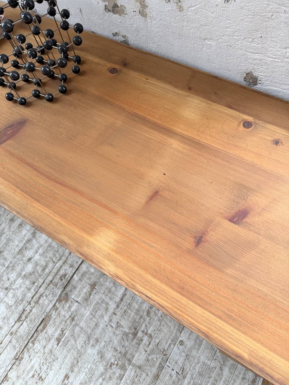 Oak and pine farmhouse console table