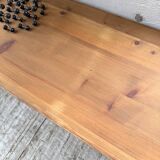Oak and pine farmhouse console table
