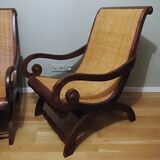 Deux fauteuils coloniaux planteurs