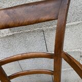 Antique straw armchair