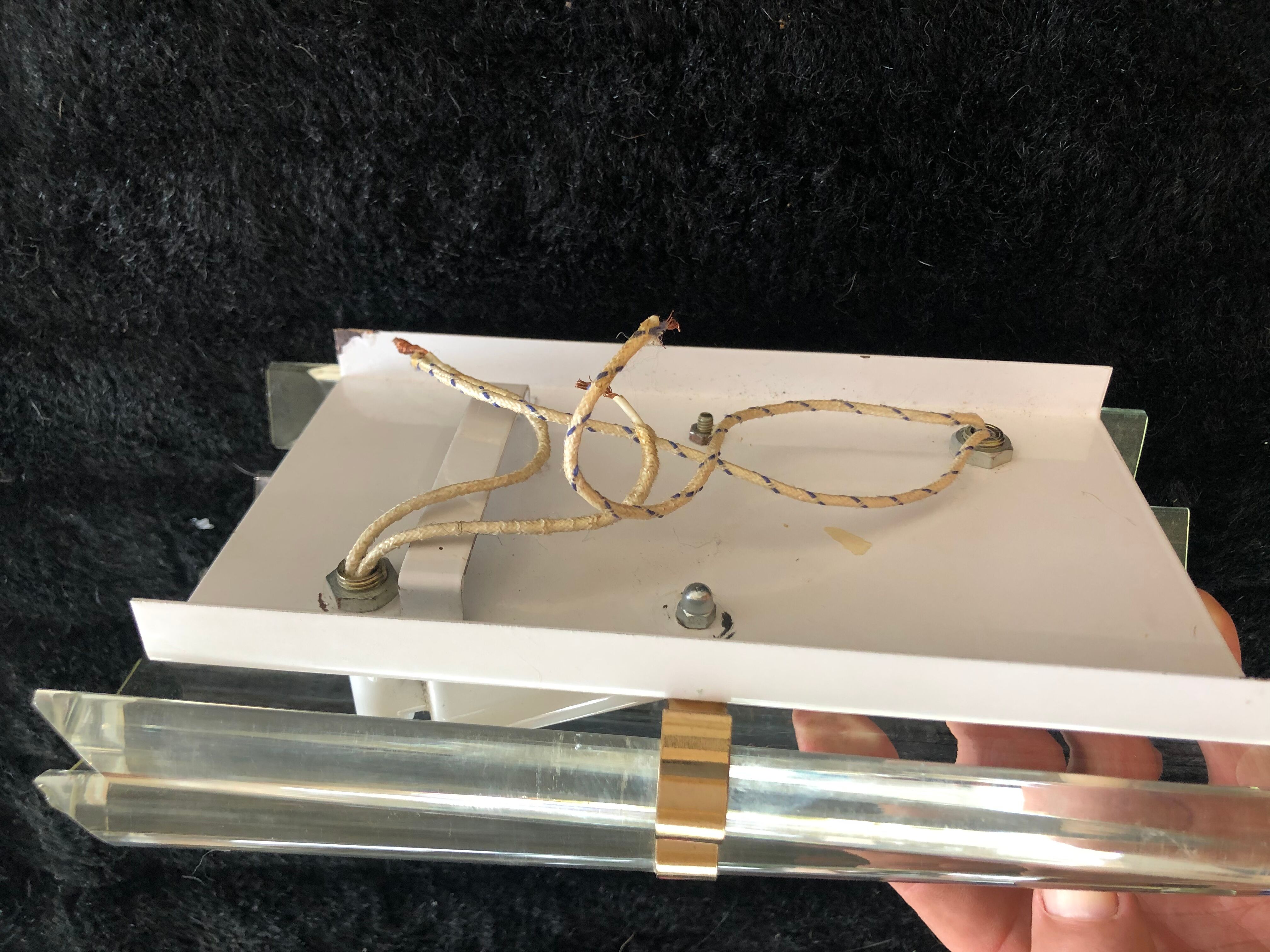 Venini sconce glass and gilded structure