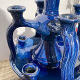 Candlestick in blue Tamegroute