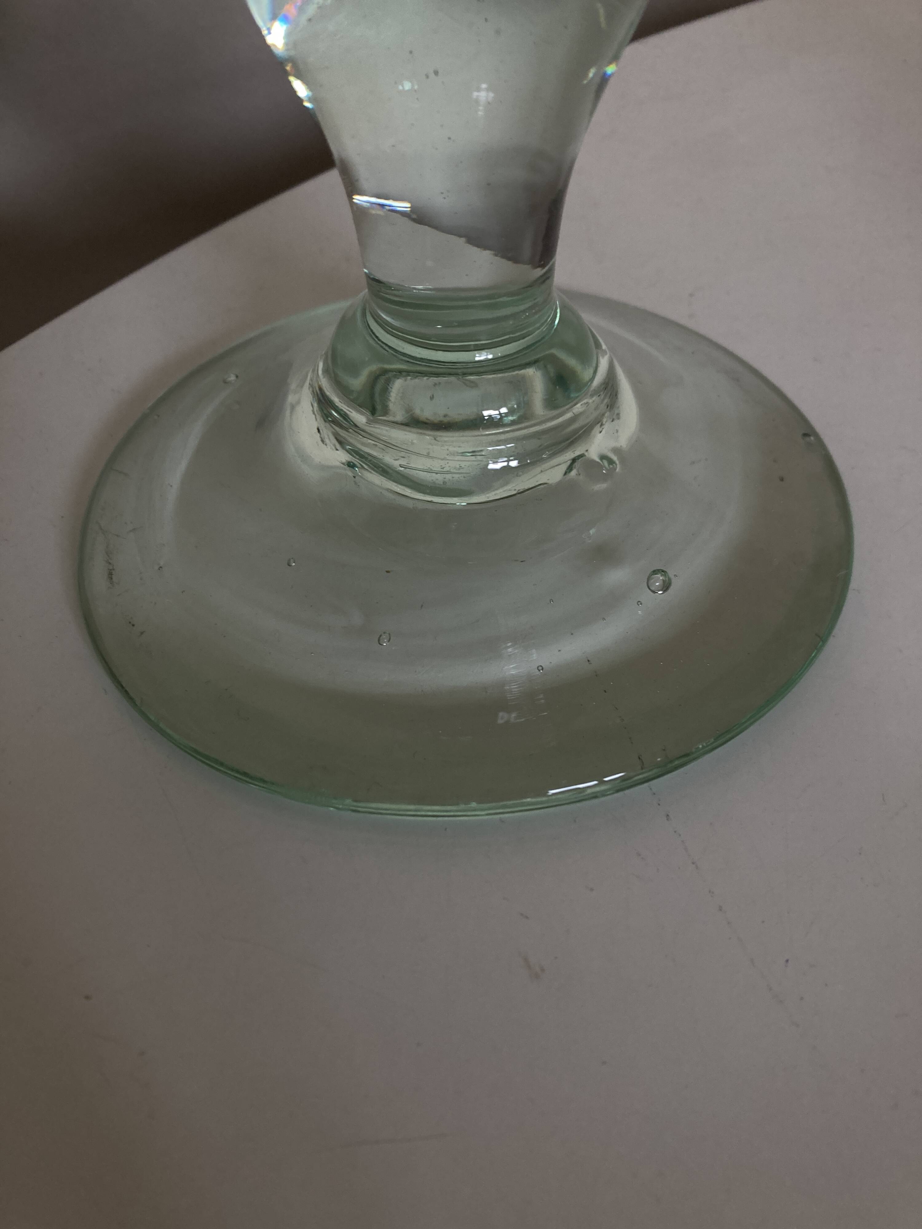 Biot centerpiece on a celadon XXL pedestal, 1960, signed