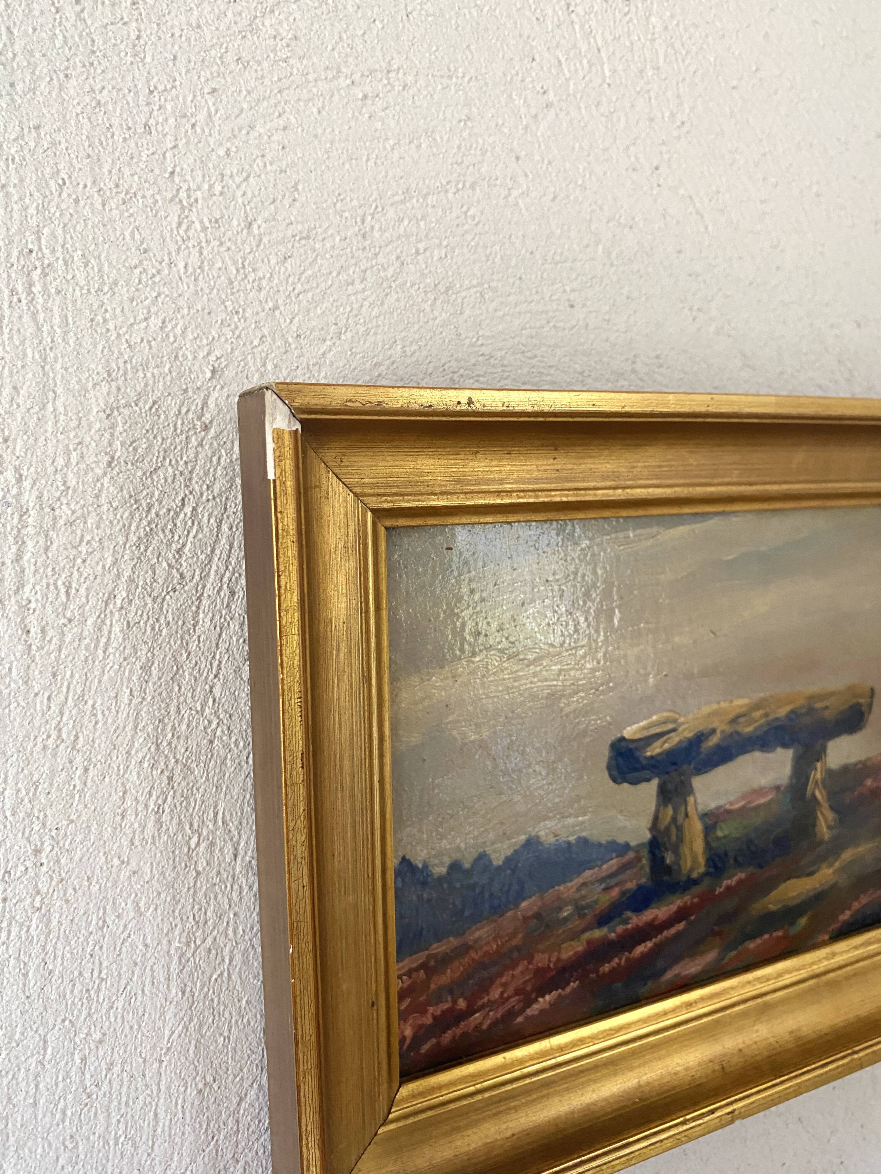 19th century oil and gilded frame