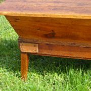 Rustic kneading trough in solid oak, removable lid and base.