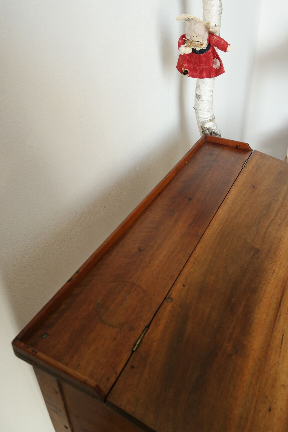 Old schoolboy walnut desk
