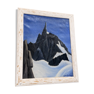 Tableau de montagne signé - toile