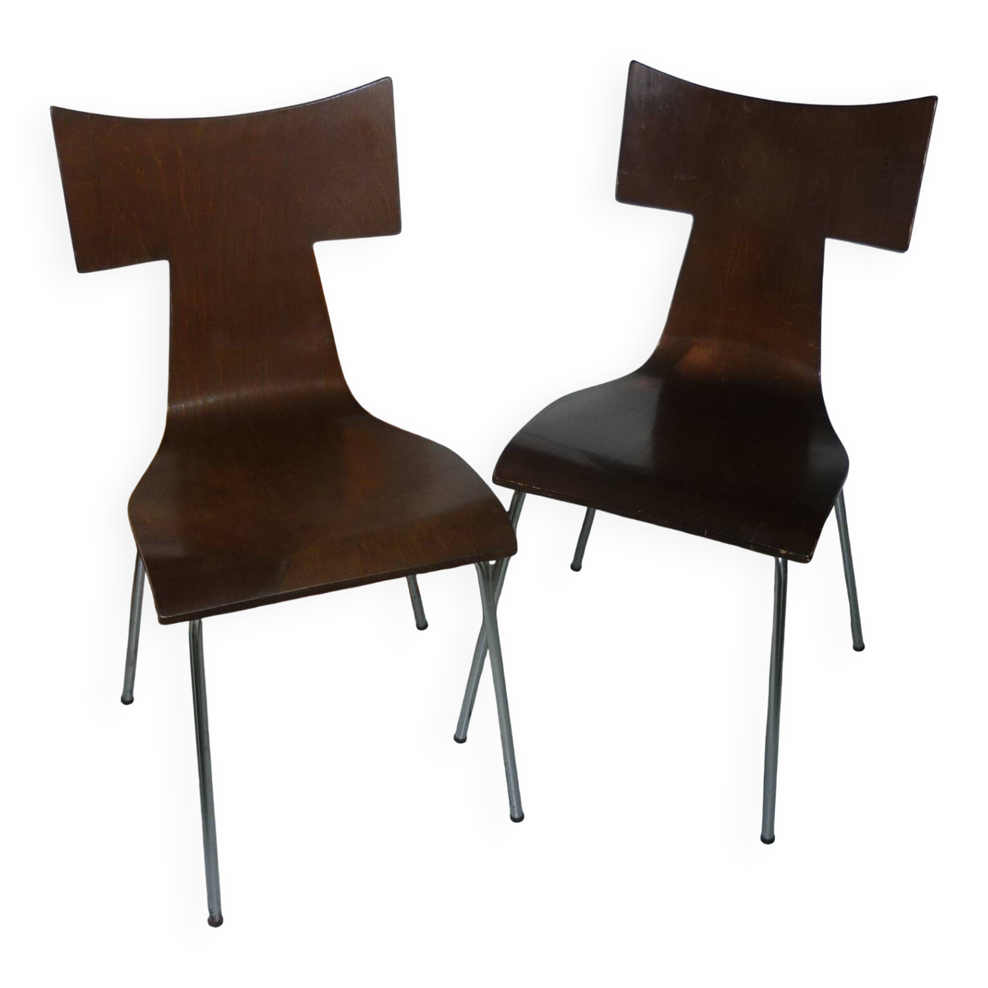 4-2025-6 Paire de chaises vintage