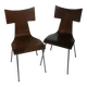 4-2025-6 Paire de chaises vintage