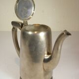 Silver-plated metal coffee pot and milk jug