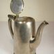 Silver-plated metal coffee pot and milk jug
