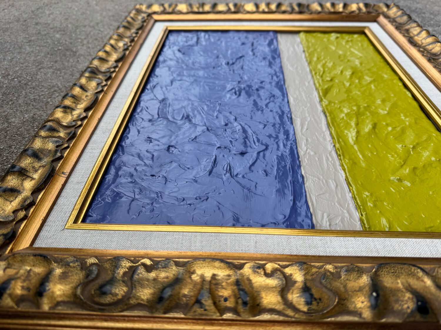 Modernist oil painting on canvas