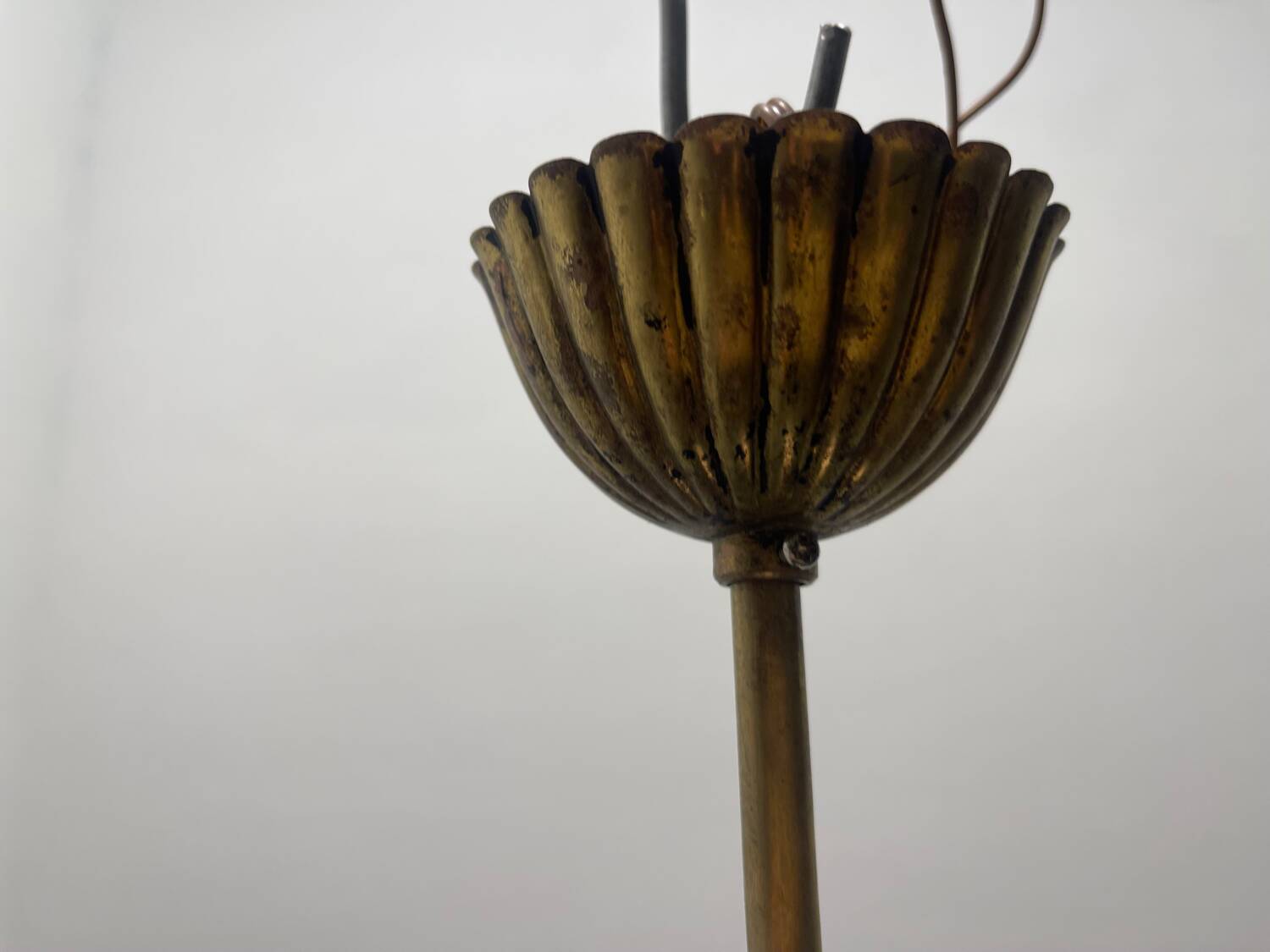 Murano Glass Brass Light Pendant 1950’s