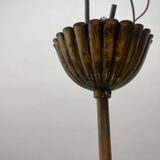 Suspension lumineuse en laiton et verre de Murano années 1950