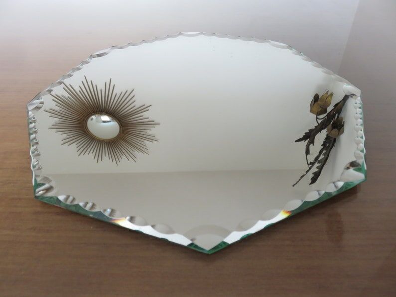 Beveled octagonal mirror 40s 50s