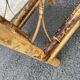 Tabouret bambou brûlé années 50