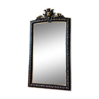 Antique Napoleon III pediment mirror