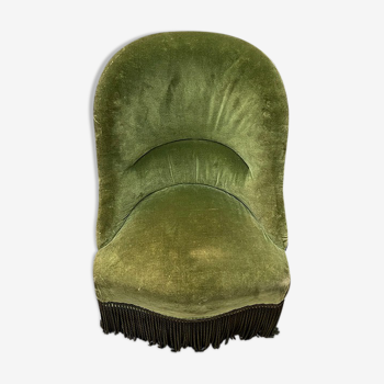 Fauteuil crapaud vert olive