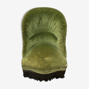 Olive green toad armchair