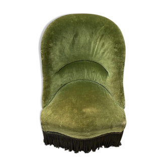 Olive green toad armchair