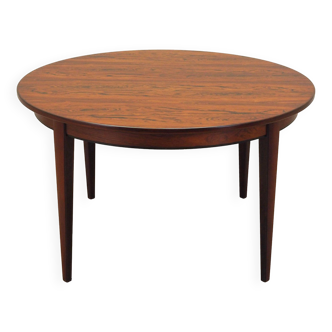 Round rosewood table, Danish design, 1970s, manufacturer: Omann Jun
