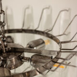 Murano glass chandelier in white and translucent glass