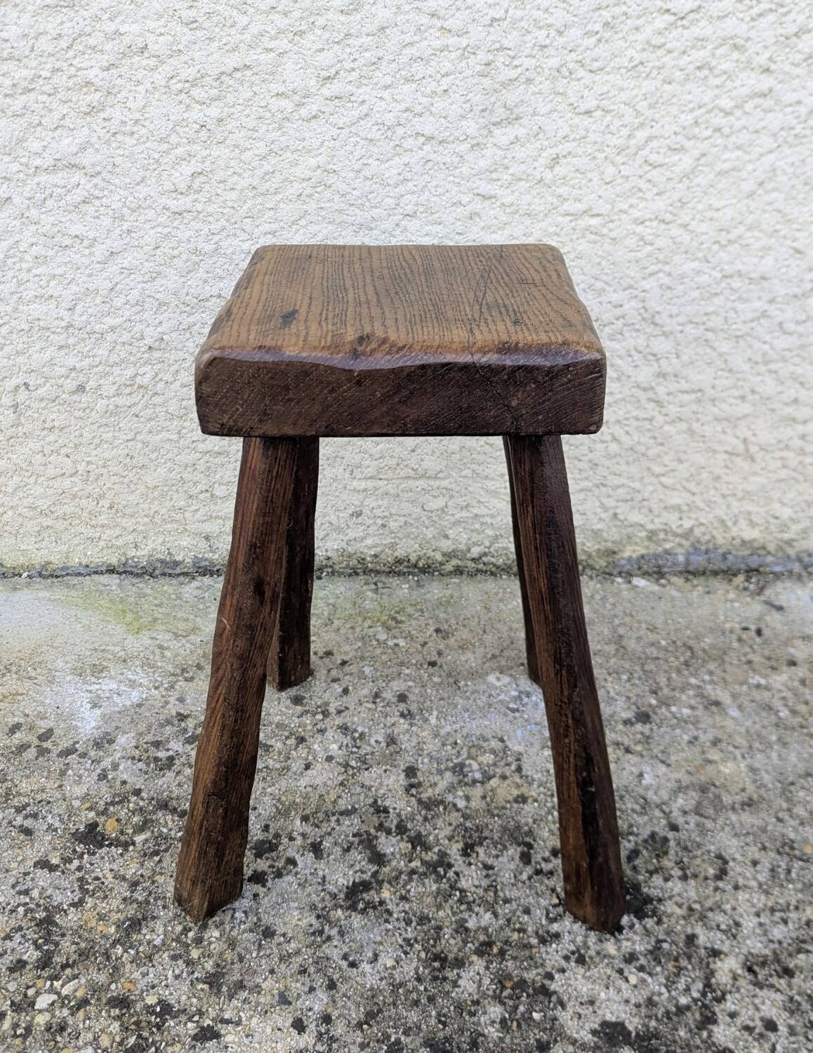 Brutalist Stool 60s 70s Mid Century Treated Countryside Mountain