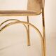 Chaises en daim et laiton 1970 Manufacture italienne