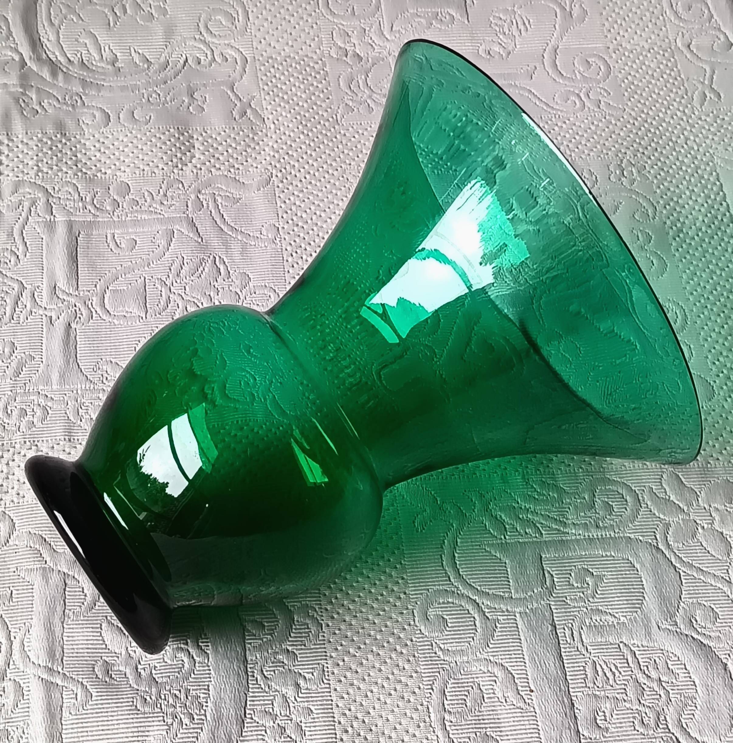 Vintage Green Glass Vase