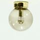 Textured Glass Ceiling Lamp by Glashütte Limburg Germany 1970s