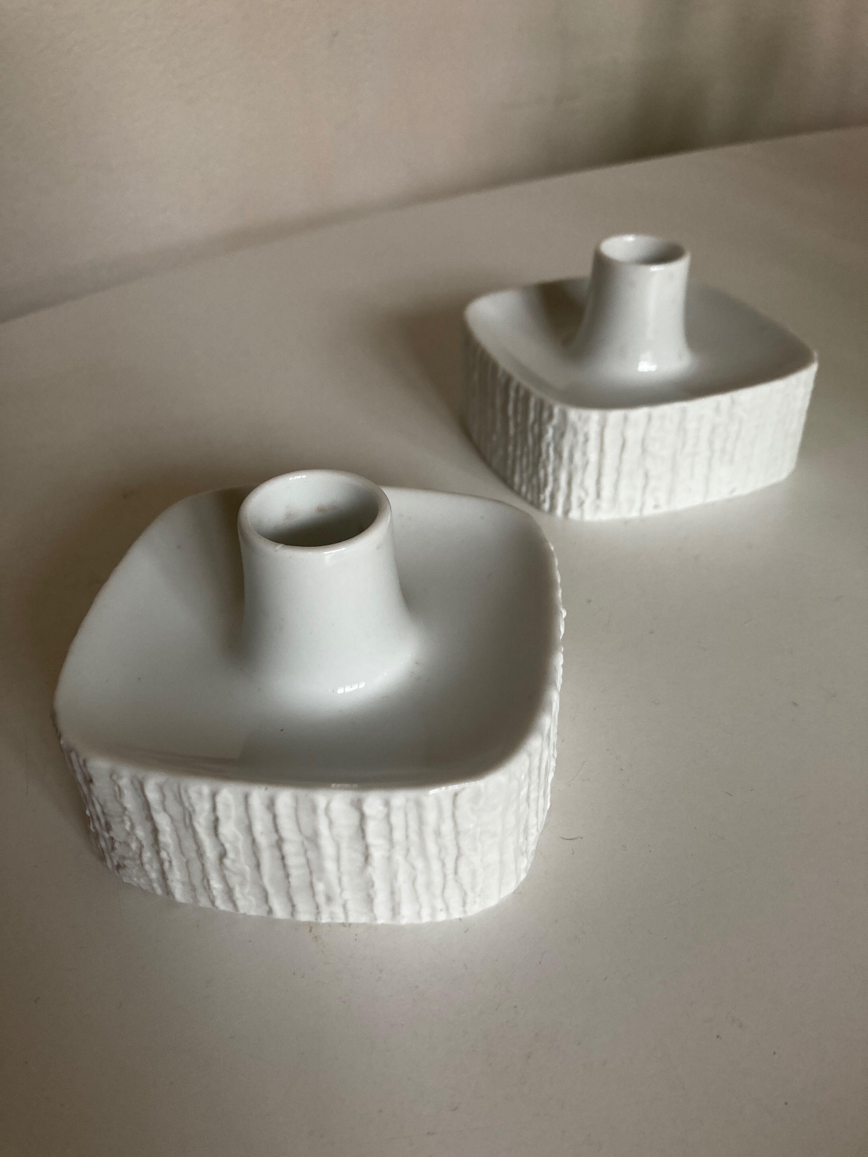 Pair of Scandinavian candle holders 1970 Thomas Rosenthal