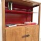 1950s Brazilian modernist library in exotic wood and lacquer