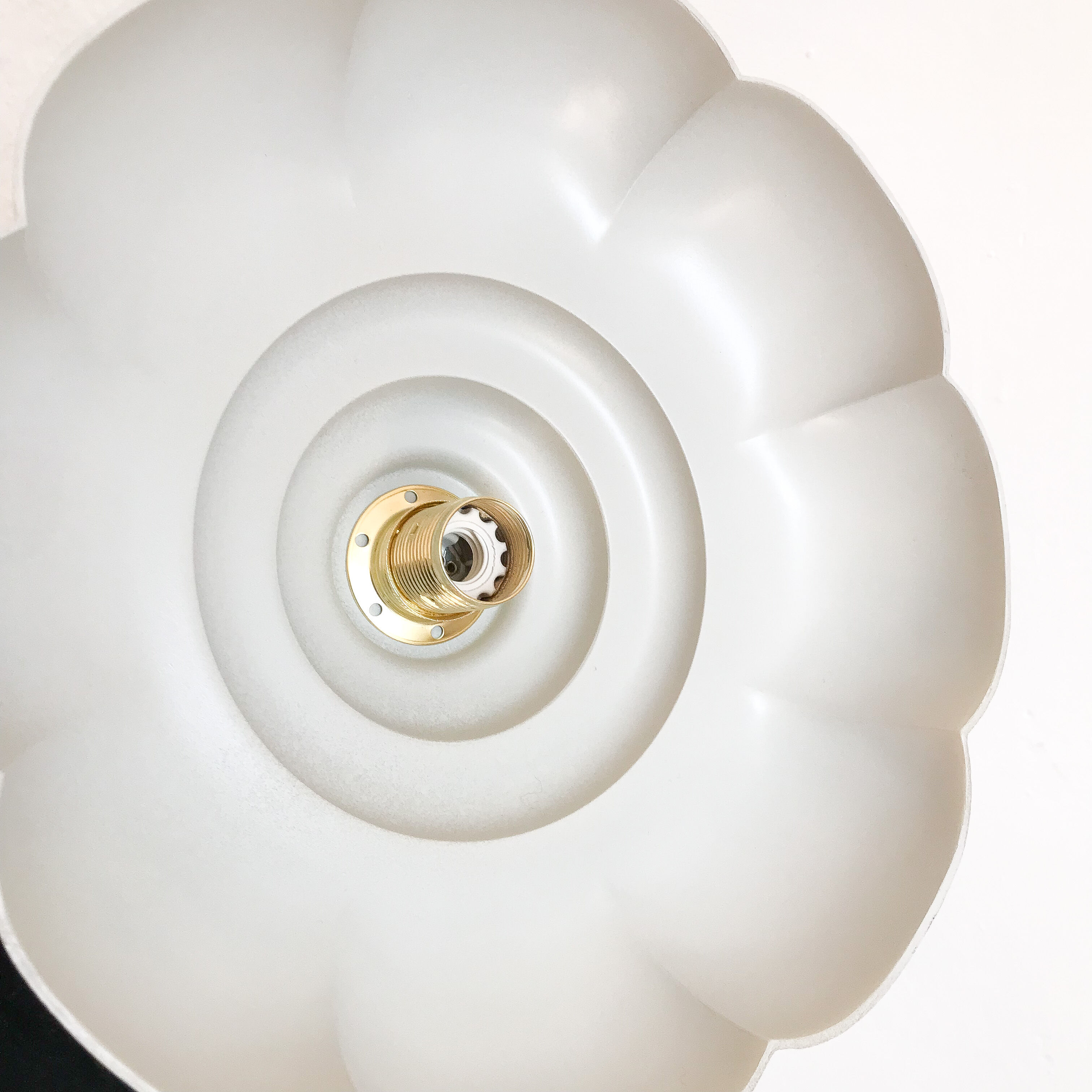 Suspension abat jour vintage gris perle