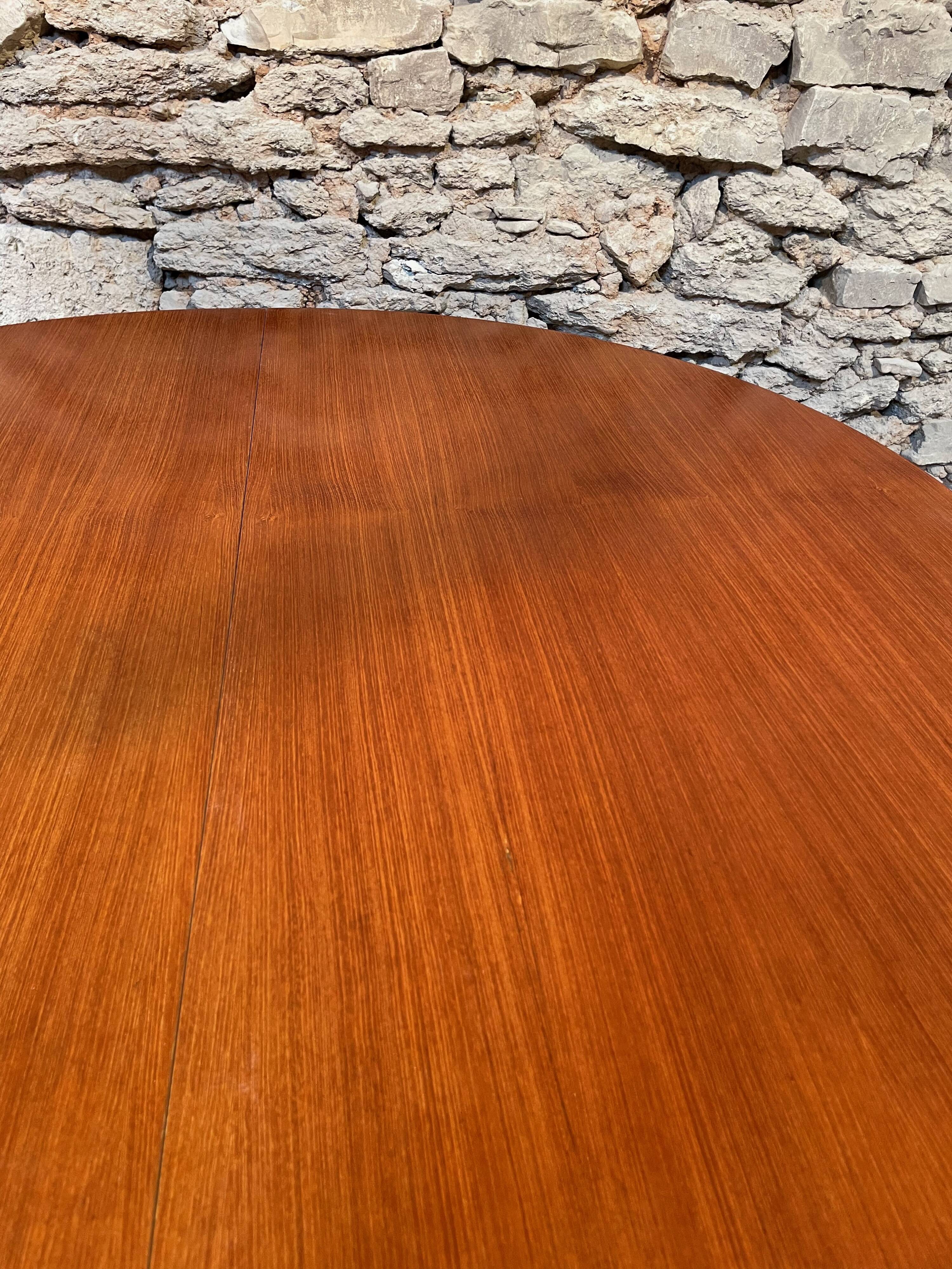 Teak table, vintage Scandinavian style from the 1960s, with hidden extension