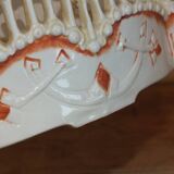 Planter, openwork basket in English ceramic