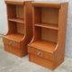 Pair of bedside tables with integrated lighting, 1970s.