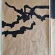 Two Eduardo Chillida screen-printed posters, abstraction on kraft paper, 50 x 70 cm