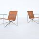 Pair of lounge chairs steel and rattan Gelderland The Netherlands 1964