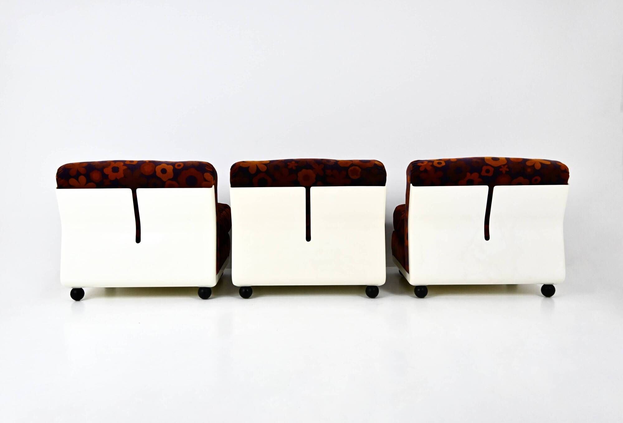 Set of 3 Amanta Armchairs by Mario Bellini for C&B Italia, 1960s
