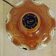 Vintage French 1960s standard lamp base in brown and cream ceramic 3462