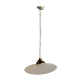 Suspension en opaline blanche vintage des années 50