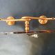 Copper wall lamp with 1940s Art Deco shades.