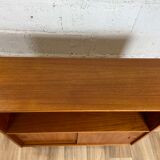 Vintage Scandinavian teak sideboard bookcase, 60s