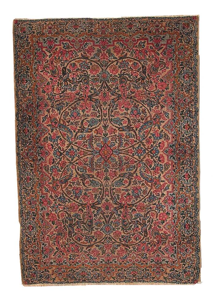 Handmade antique Persian Kerman rug 97cm x 149cm 1920s - 1B158
