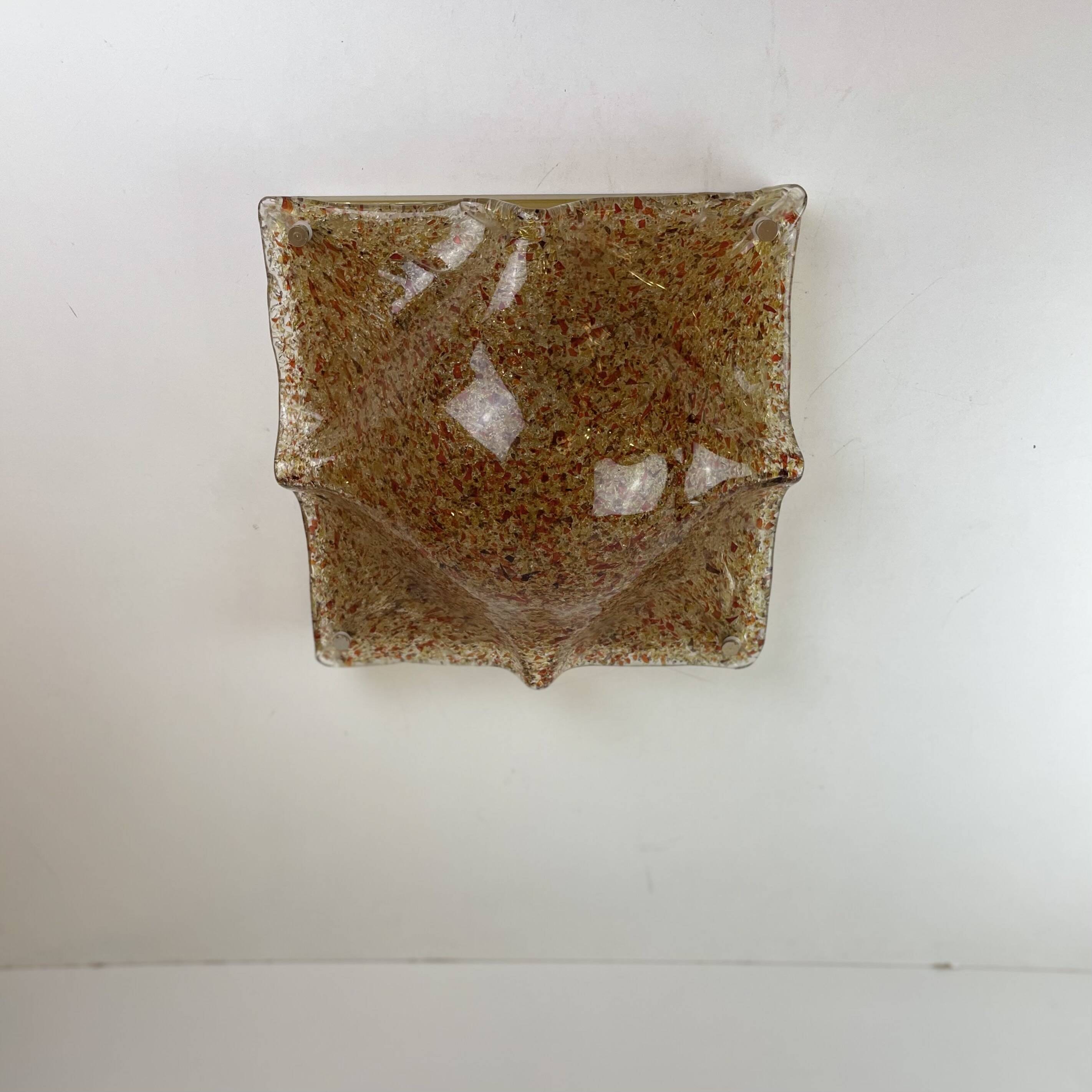 Pair Murano Ceiling or Wall Lamp, 1970s