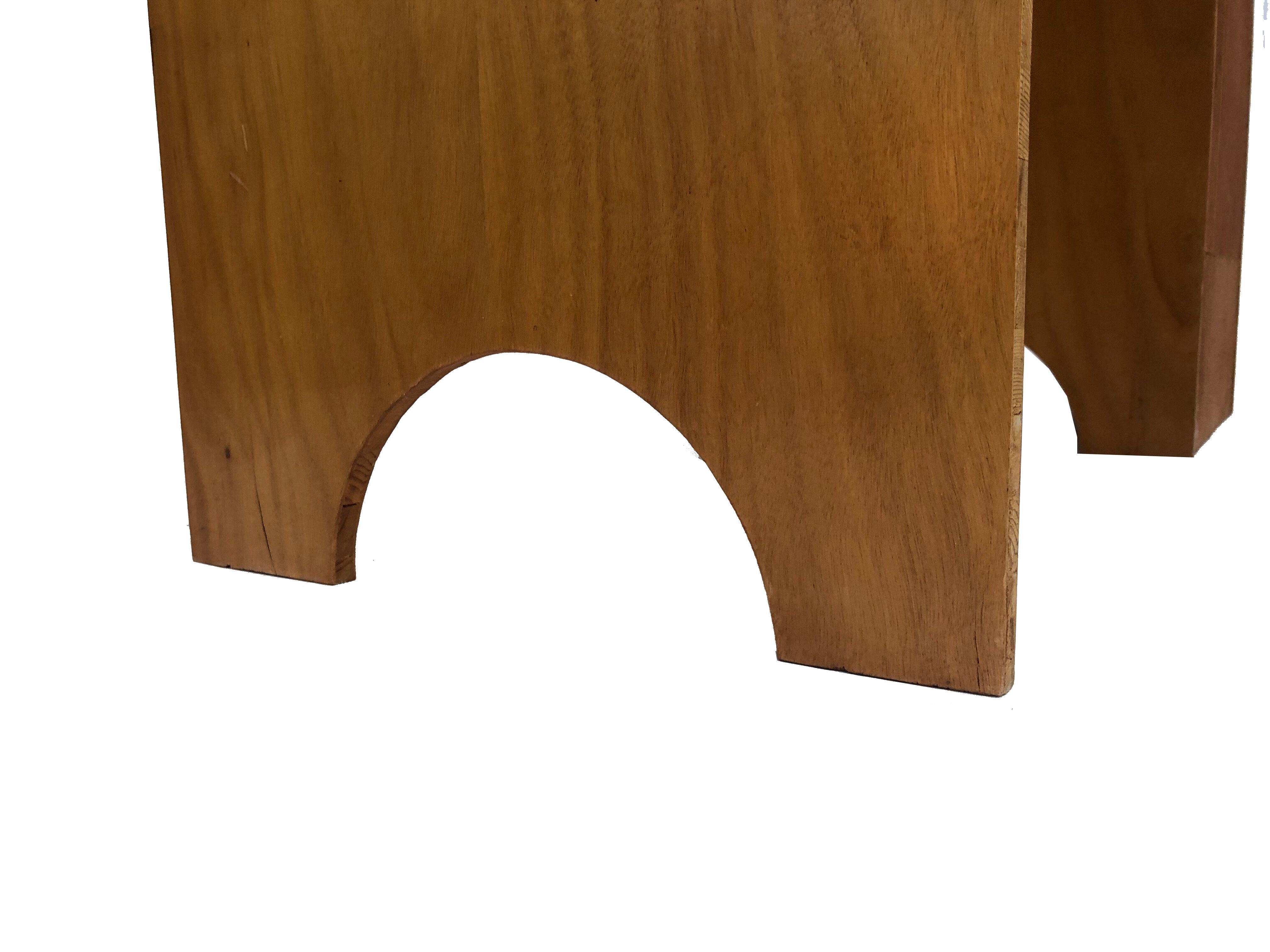 Art deco birch wood compact desk 1960