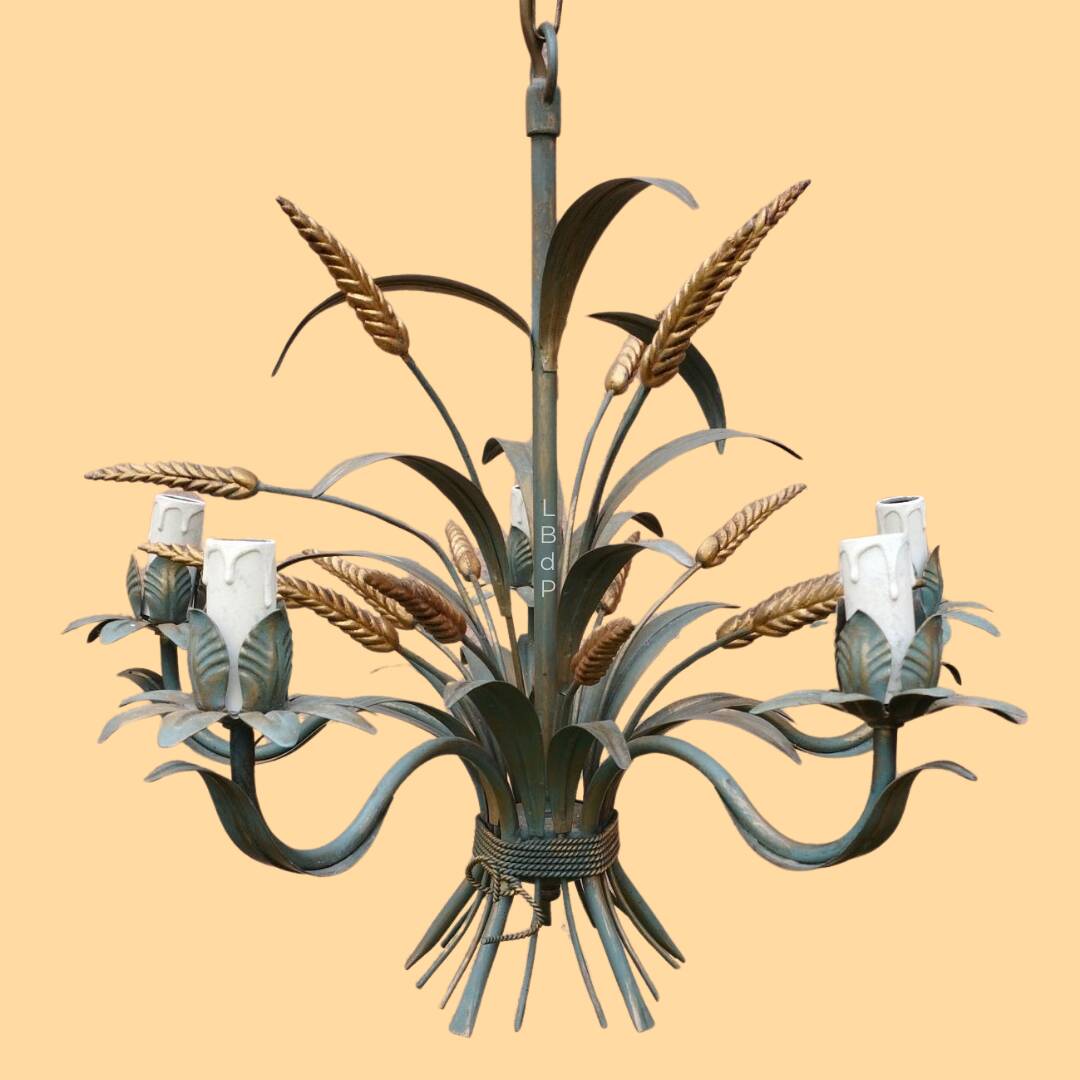 Chandelier, "Wheat Ears" suspension by Masca - circa 1970